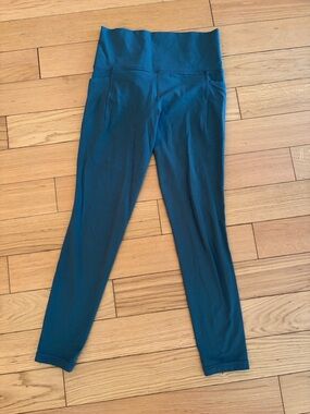 Athleta High-Waist Green Salutation Leggings